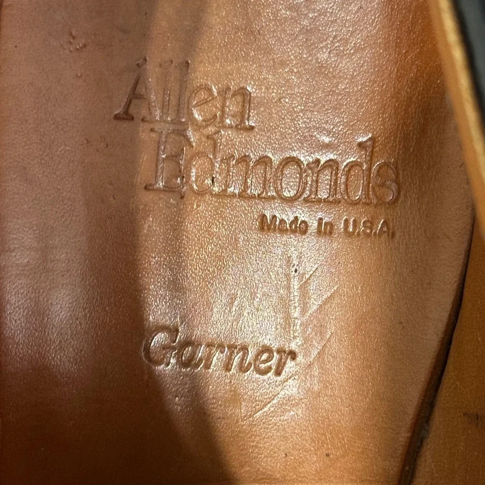 Allen‎ Edmonds Garner Men 9.5 Black Monk Strap Dress Shoes Leather Made in USA